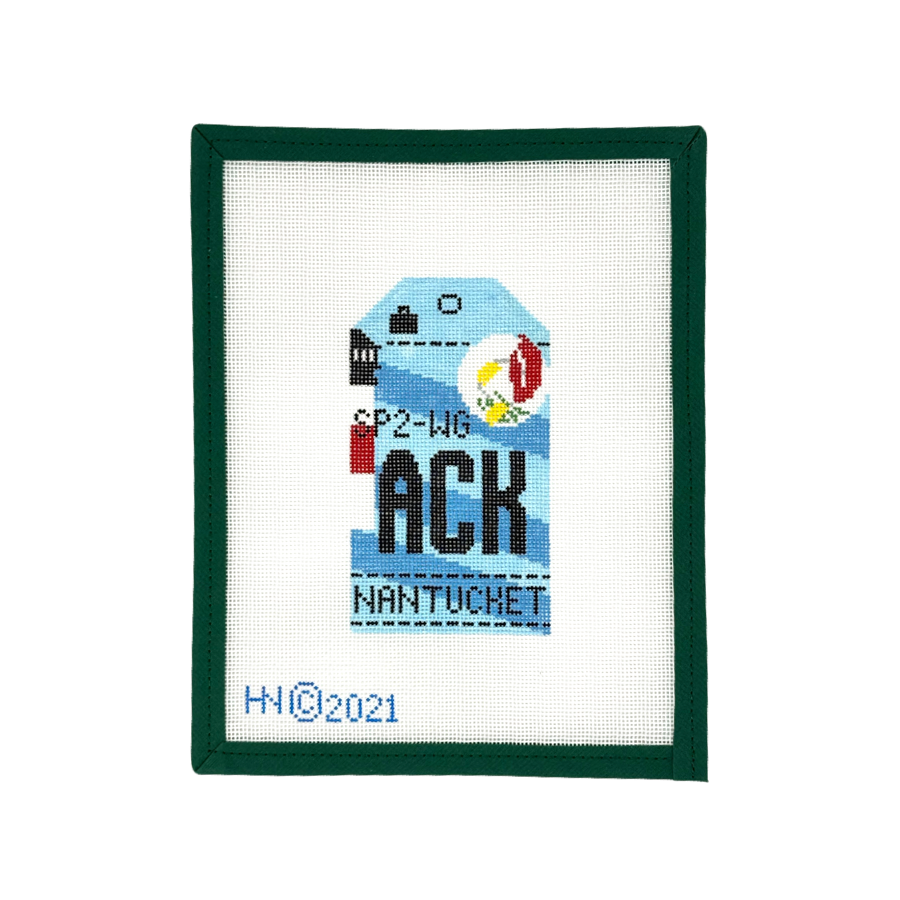 ACK Nantucket Retro Travel Tag