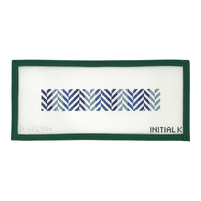 Blue Herringbone Key Fob