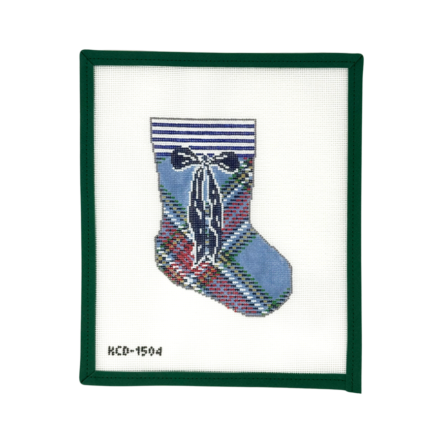 Blue Tartan Mini Sock