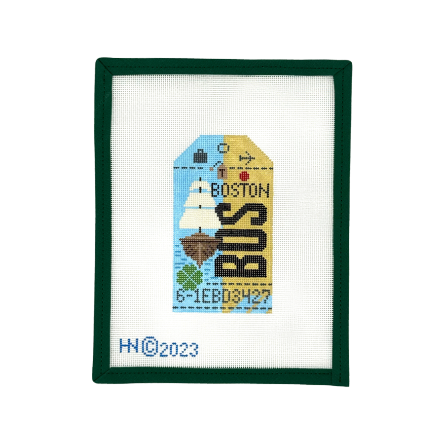 BOS Boston 2.0 Retro Travel Tag