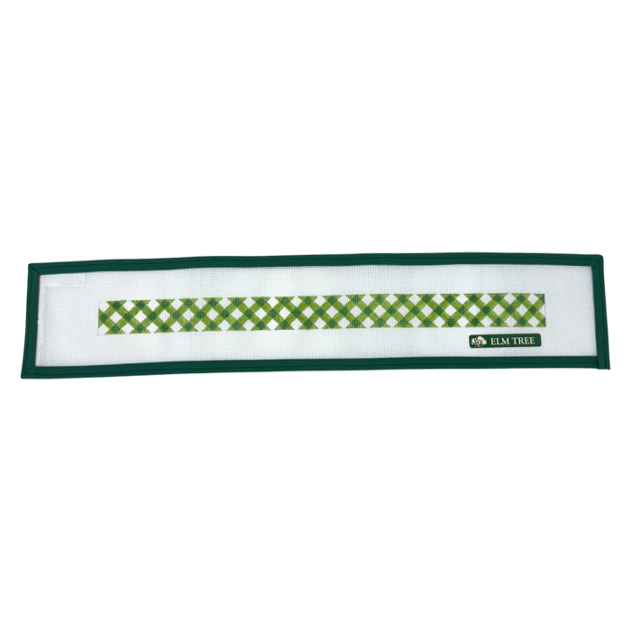Green Gingham Dog Collar