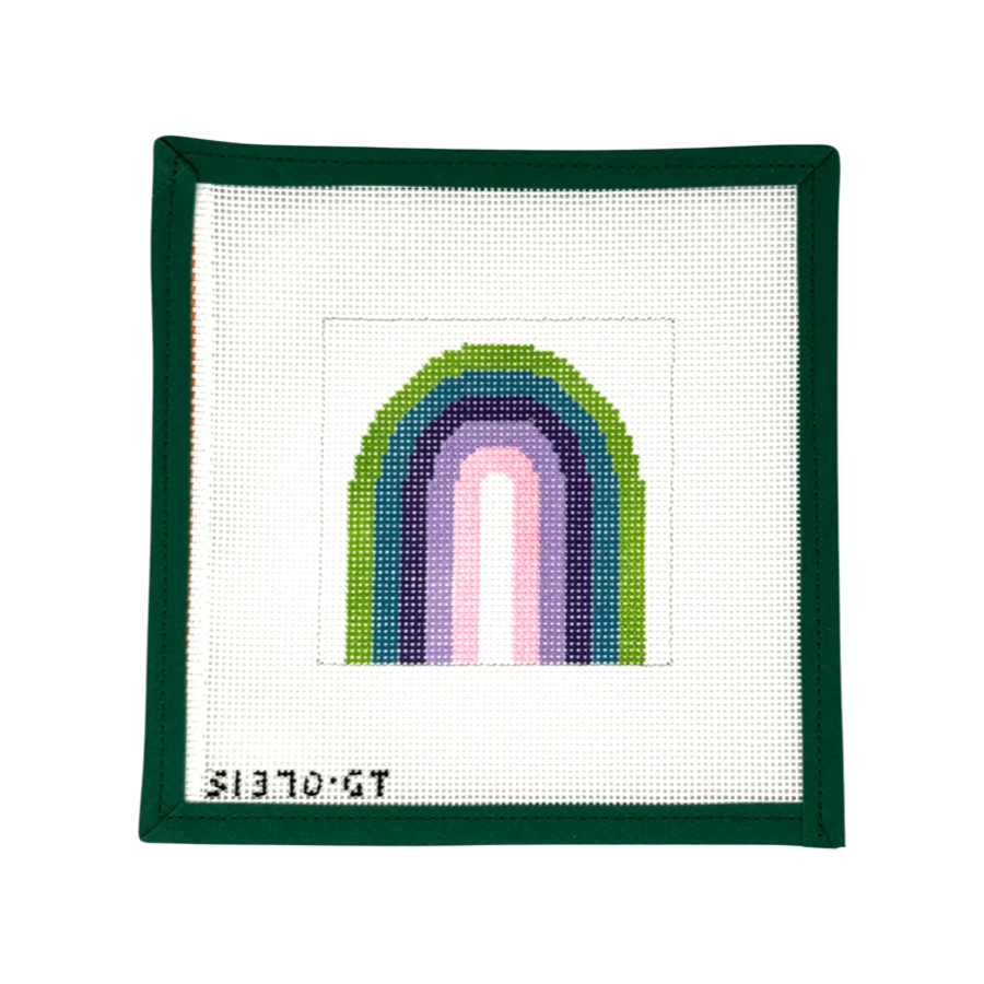 Green/Teal Rainbow Square