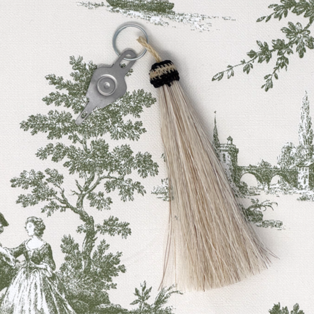Horse Hair Tassel Needle Threader - White