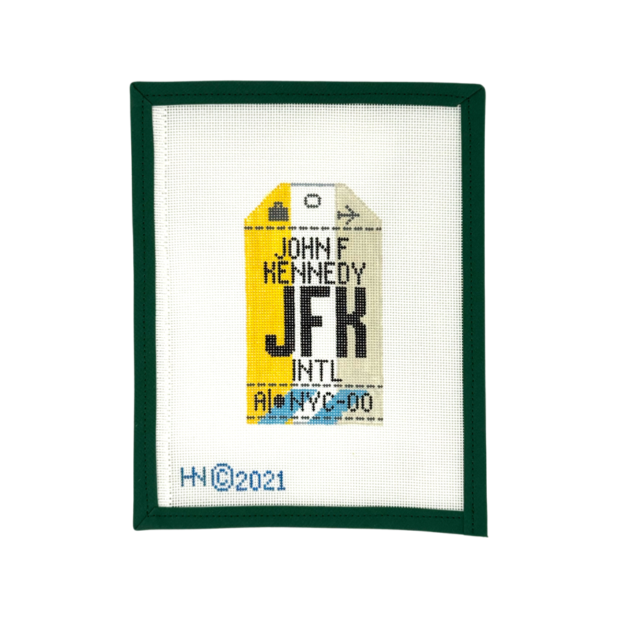 JFK John F Kennedy Retro Travel Tag