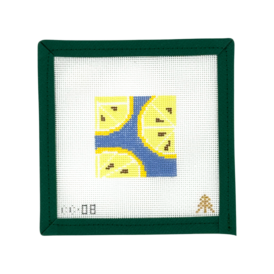 Lemons Needlepoint Canvas Insert for Can Cozy