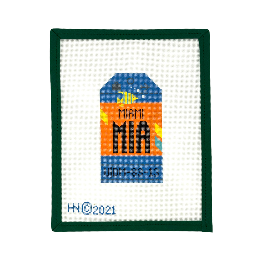 MIA Miami Retro Travel Tag