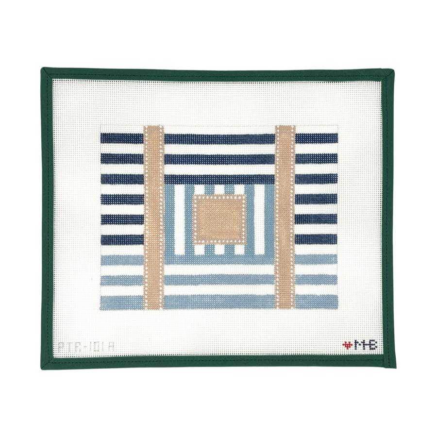 Multi Stripe Tote (Navy Sky)