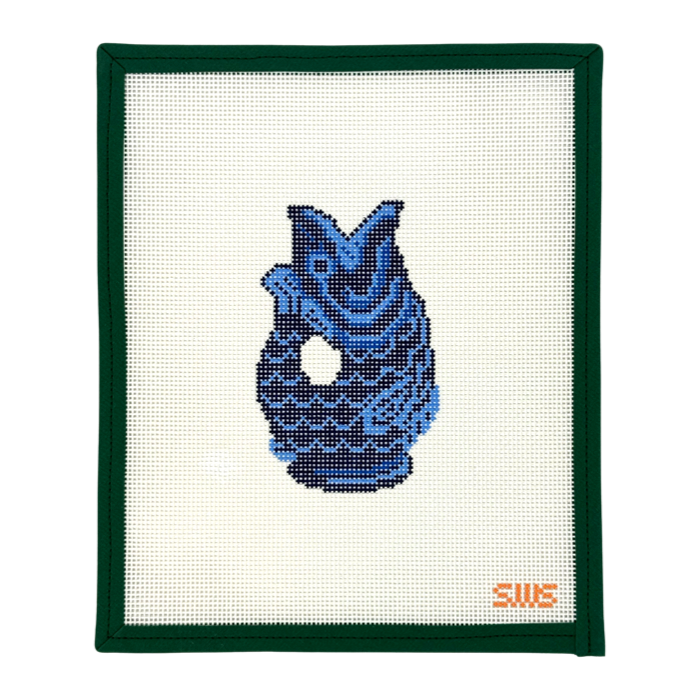 Navy Fish Pitcher