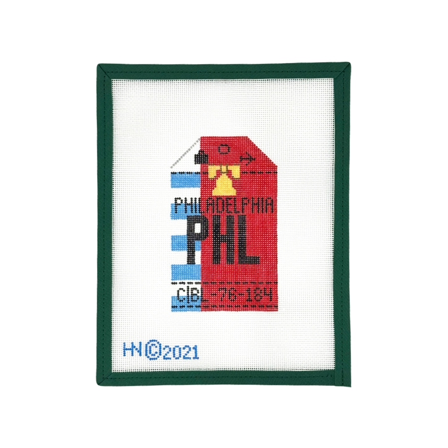 PHL Philadelphia Retro Travel Tag