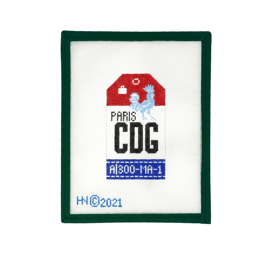 CDG Paris Retro Travel Tag