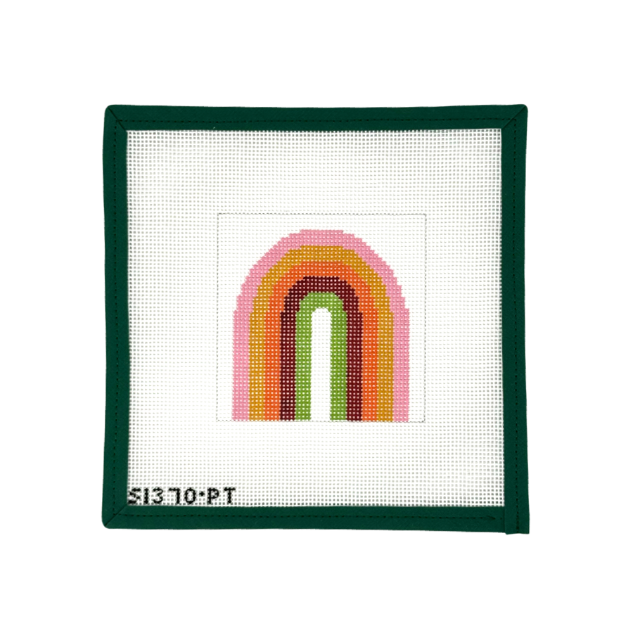 Pink/Tan Rainbow Square