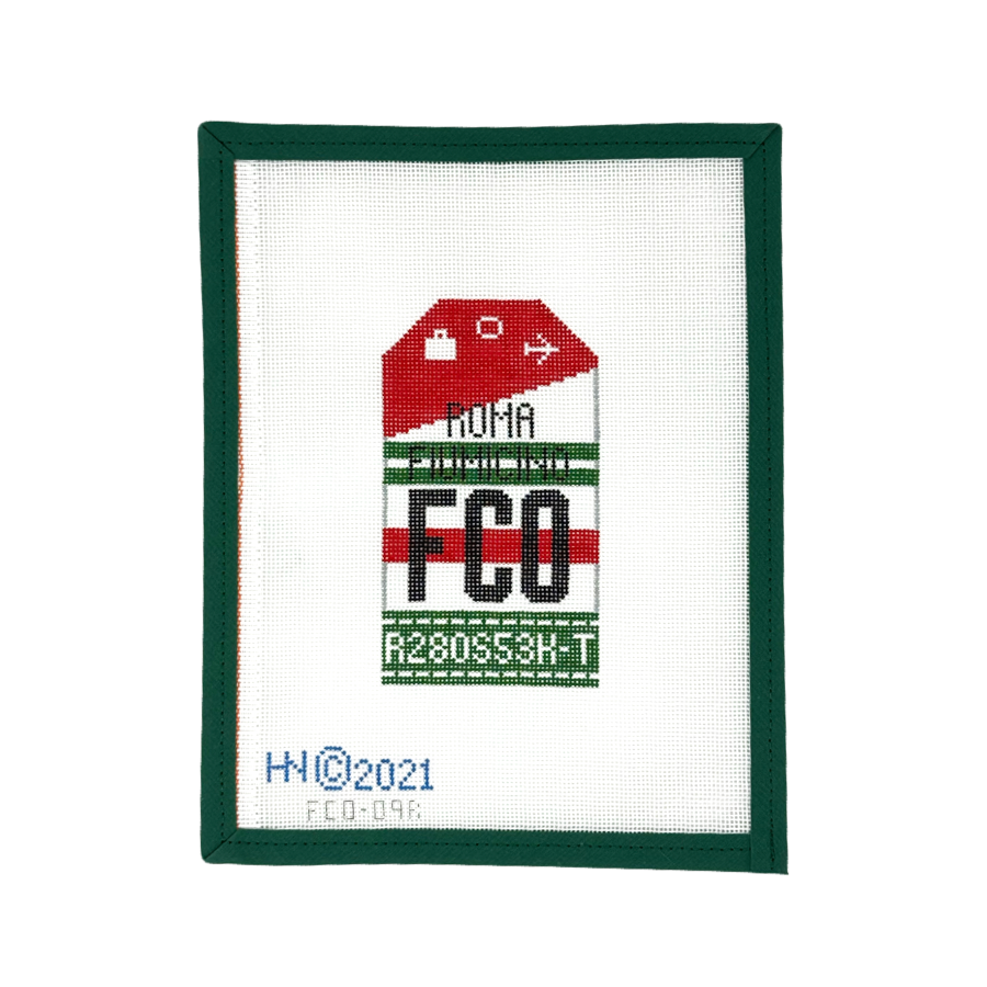 FCO Rome Retro Travel Tag