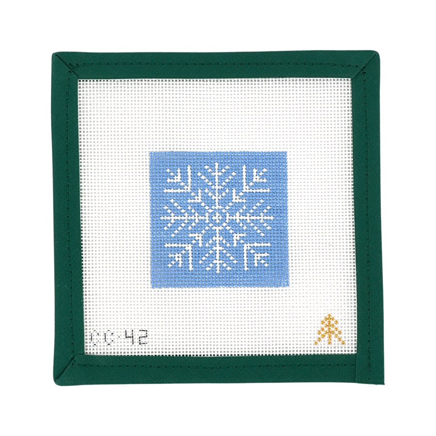 Snowflake Needlepoint Canvas Insert for Can Cozy