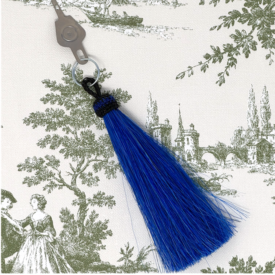 Horse Hair Tassel Needle Threader - Blue
