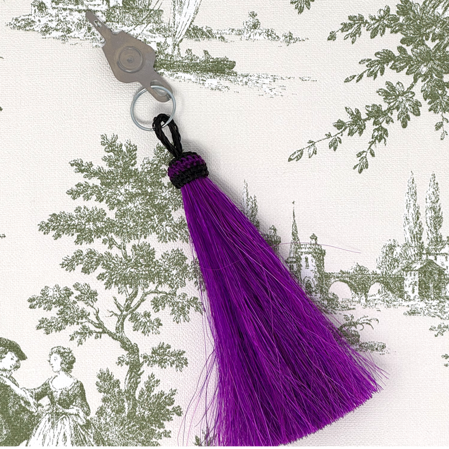 Horse Hair Tassel Needle Threader - Purple
