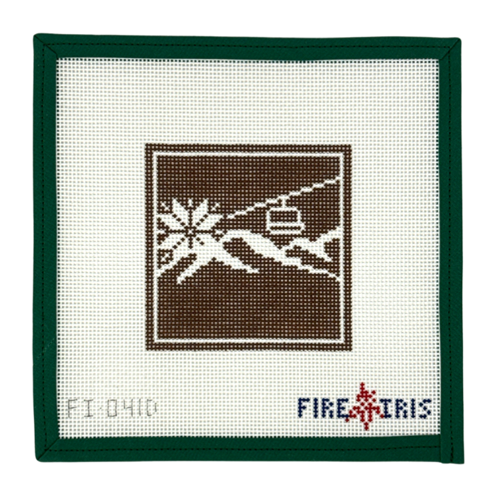 Winter Recreation Sign Coasters - Chairlift