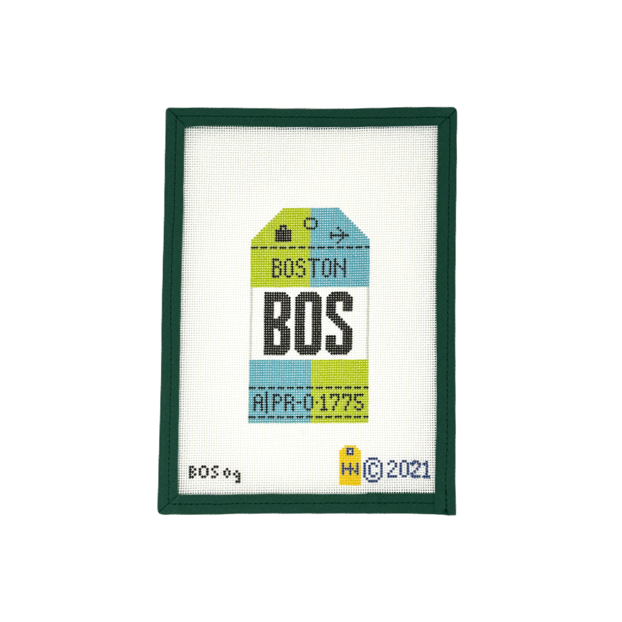 Boston Retro Travel Tag - Printed