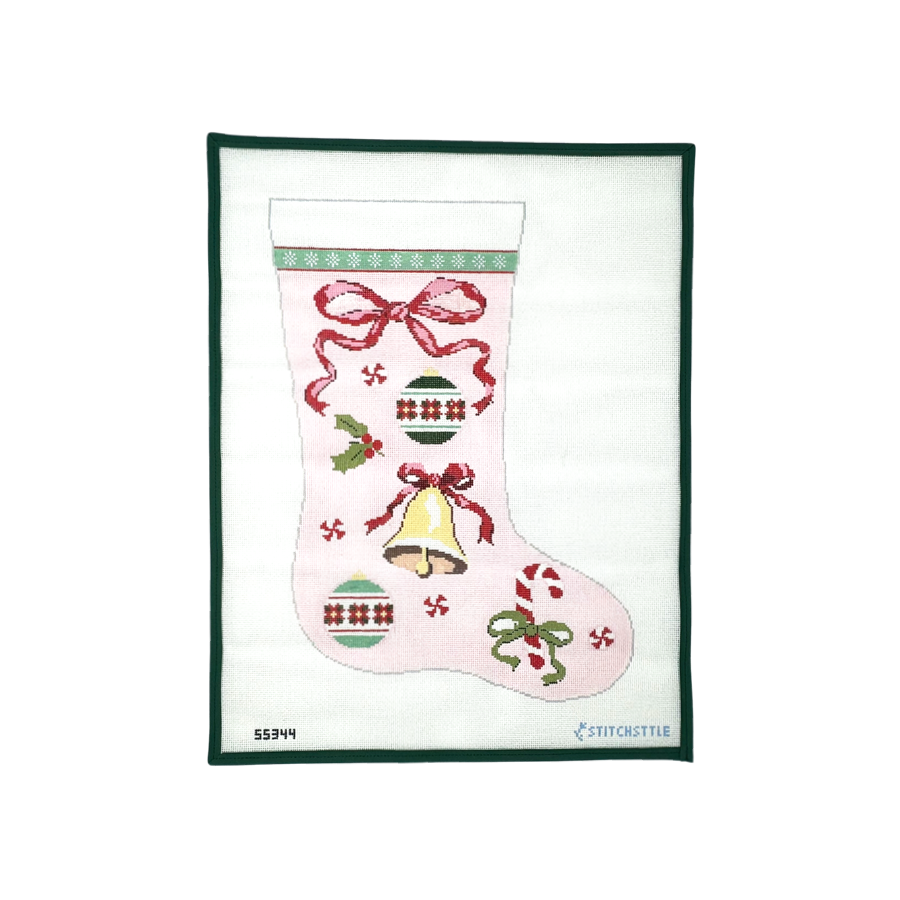 Pink Stocking with Bell